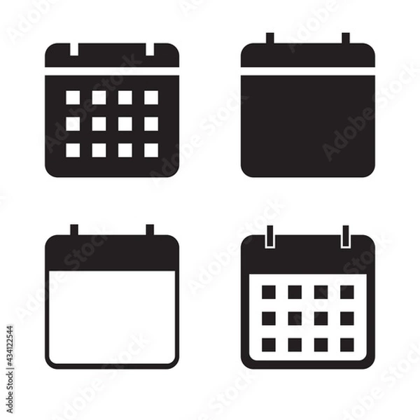 Fototapeta Calendar Icon collection. Set of calendar symbols. Meeting Deadlines icon. Time management .Appointment schedule flat icon icon