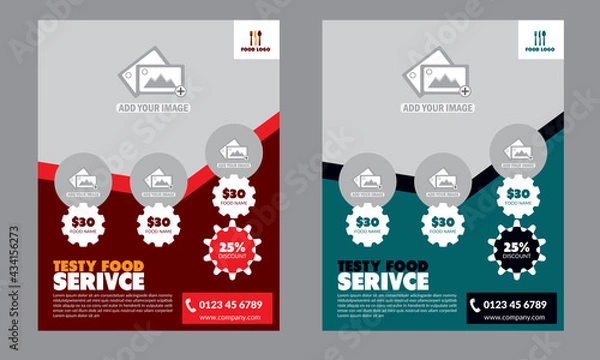 Obraz Fast food flyer template