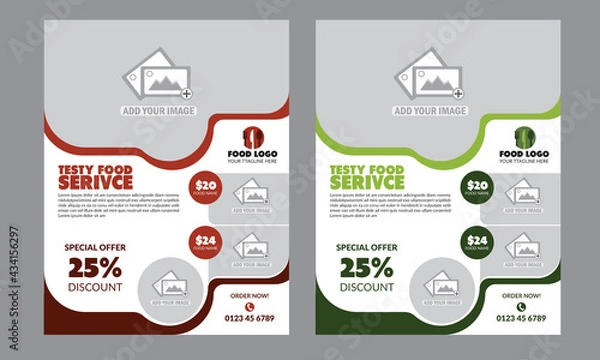 Obraz Fast food flyer template