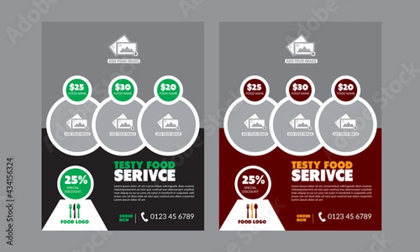 Obraz Fast food flyer template