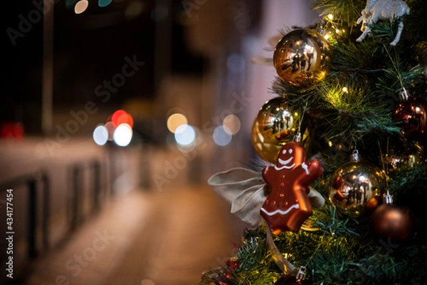 Fototapeta christmas tree decorations