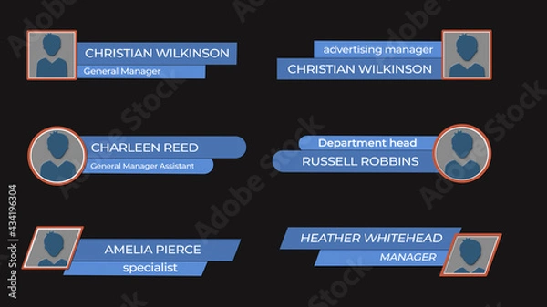 Fototapeta Lower Thirds with Avatar