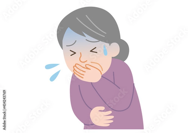 Fototapeta 吐き気のする高齢者女性