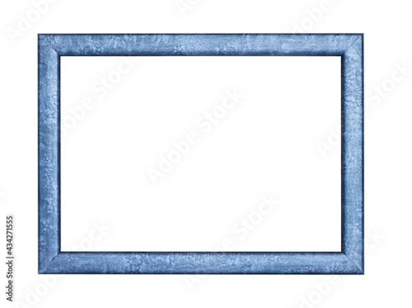 Obraz Frame in blue, isolated on white background