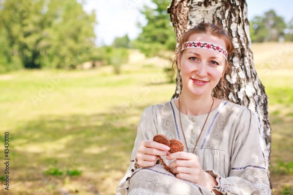 Obraz Портрет русской женщины в национальном наряде