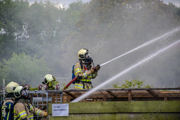 Obraz firefighters in action