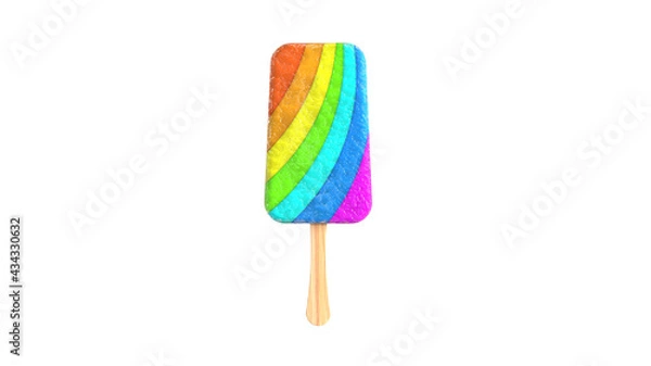 Obraz colorful ice cream isolated on white