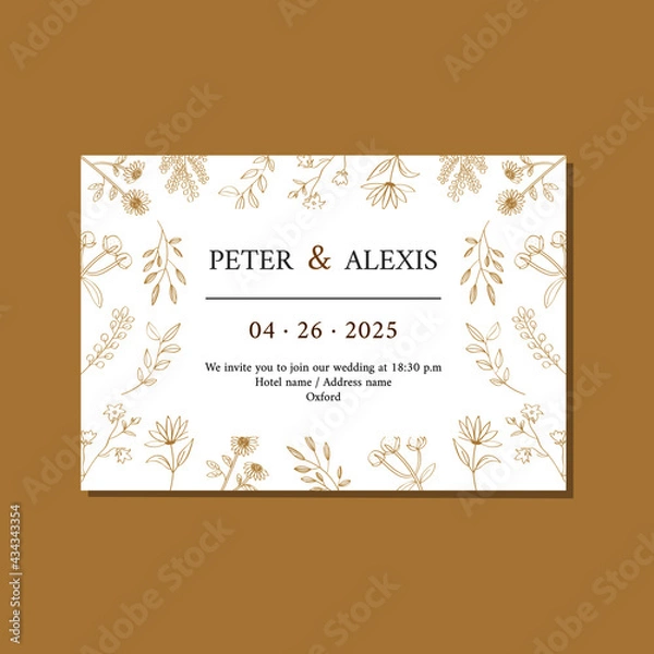 Obraz Elegant floral wedding invitation 