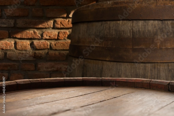 Fototapeta Barrels in the wine cellar, Porto, Portugal
