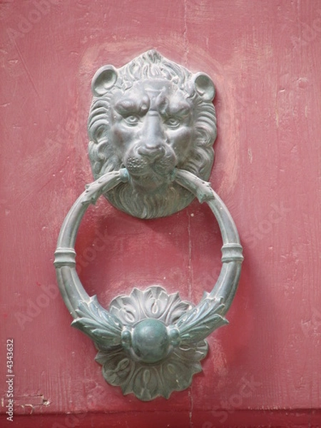 Obraz Türklopfer an roter Tür