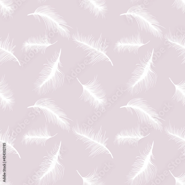 Obraz Pastel seamless feathers