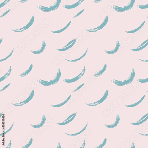 Obraz Pink seamless pattern with blue brush strokes