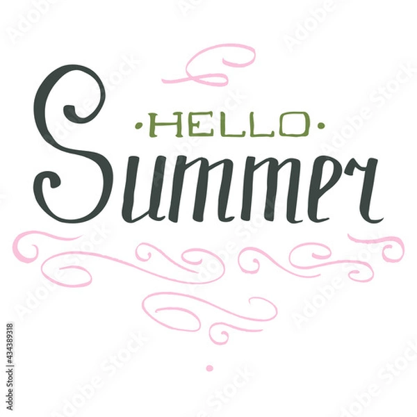 Obraz 'Hello summer' lettering