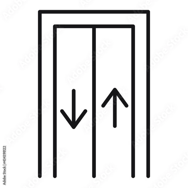 Fototapeta elevator icons. elevator symbol vector elements for infographic web.