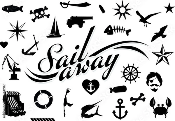 Fototapeta Maritim vector pack