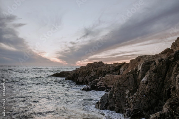 Fototapeta Ocean sea side landscape and clouds