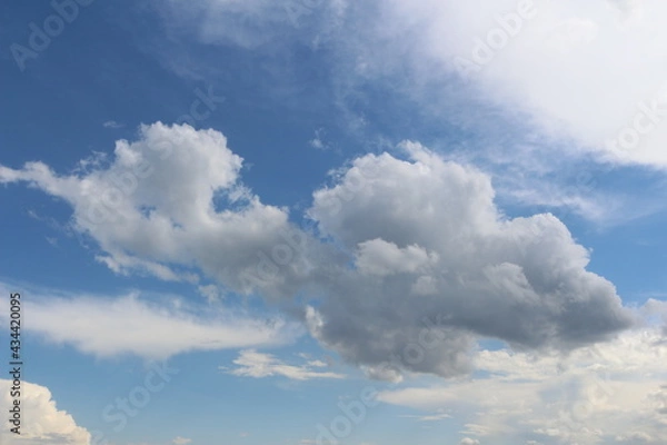 Obraz Clouds on bright blue sky background
