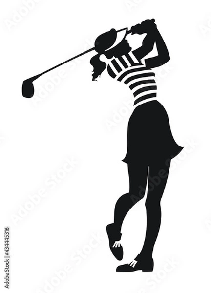 Obraz golf player silhouette
