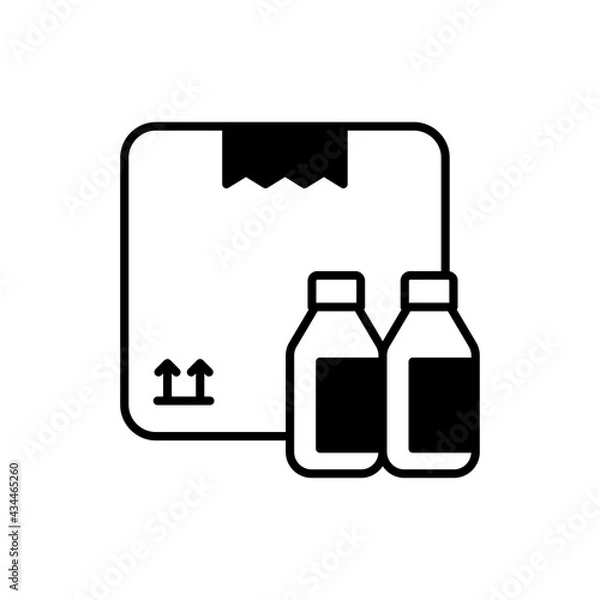 Fototapeta Product Packing vector Solid icon style illustration. EPS 10 File