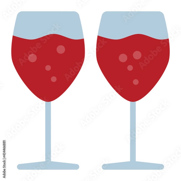 Fototapeta drink using soft color and flat style