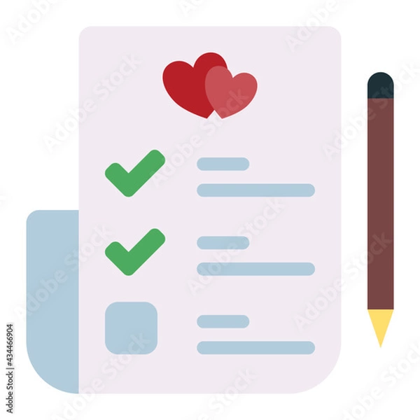 Fototapeta guest list using soft color and flat style