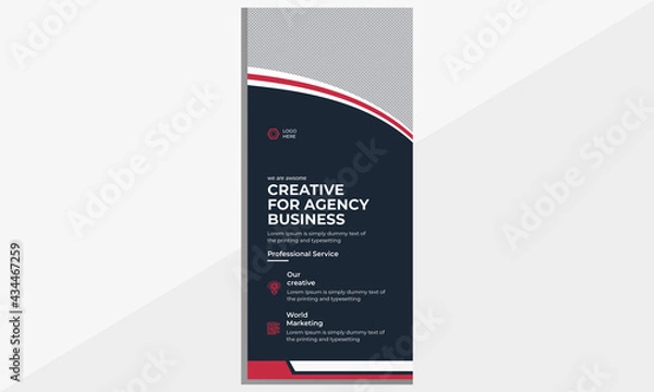 Obraz Corporate DL flyer template.
