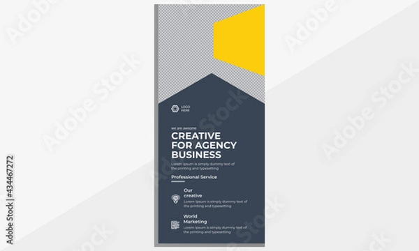 Obraz Corporate DL flyer template.