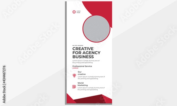 Obraz Corporate DL flyer template.