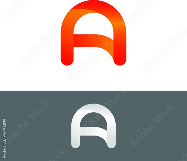 Fototapeta A Letter Alphabet Abstract vector text logo