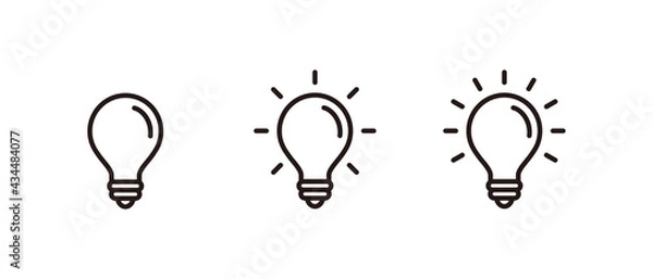 Fototapeta Light Bulb icon set, Idea icon symbol vector