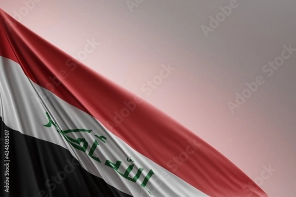 Obraz Abstract Iraq Flag 3D Render (3D Artwork)