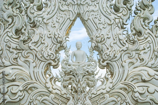 Obraz White buddha statue