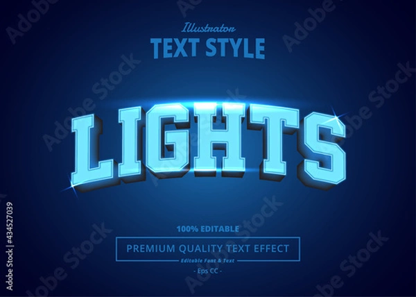 Obraz Lights Illustrator Text Effect