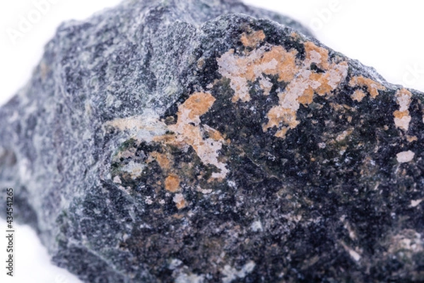 Fototapeta Macro mineral stone Dumortierite on white background