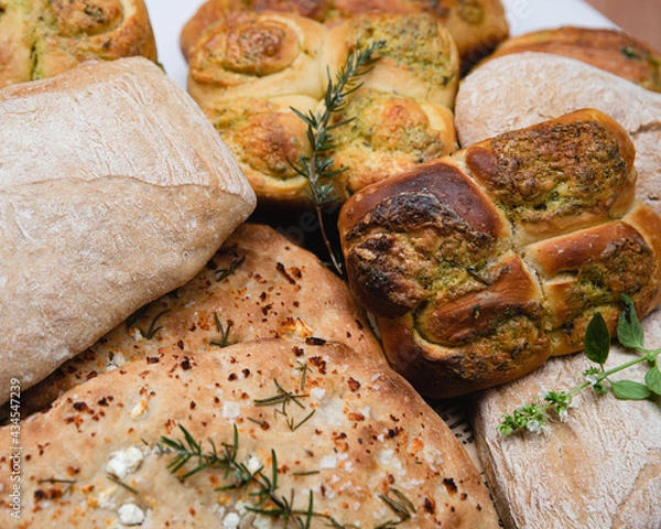 Fototapeta Cose-up of assortment of breads