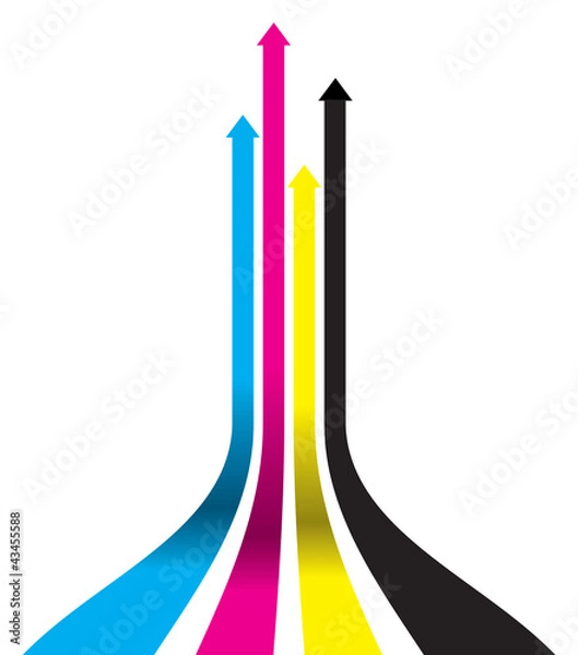 Fototapeta cmyk abstract arrow background