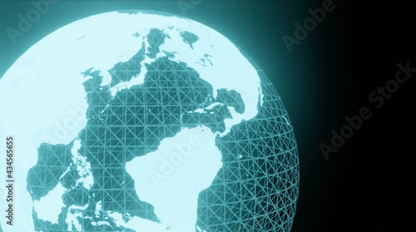 Obraz 地球　地球儀　インターネット