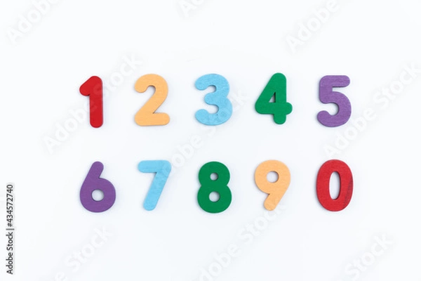 Fototapeta number on white background. 