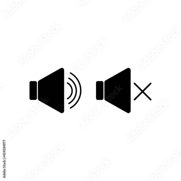 Fototapeta Mute Unmute Icon. Speaker Icon. Volume Icon. SVG Icon.