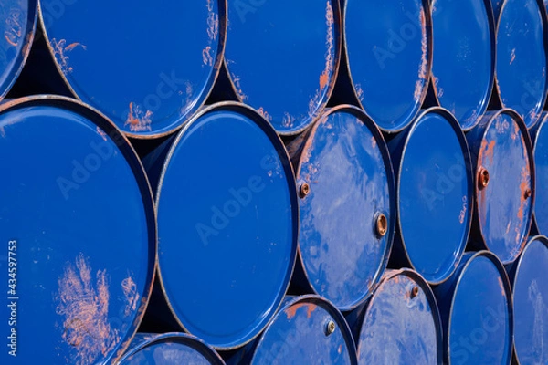 Obraz old steel oil barrel