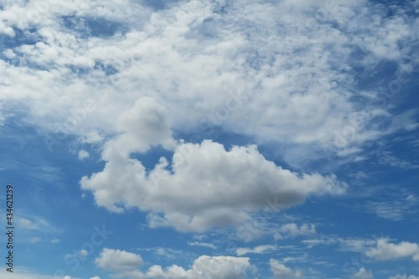 Fototapeta Beautiful blue sky background with clouds
