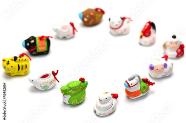 Fototapeta 干支　置物