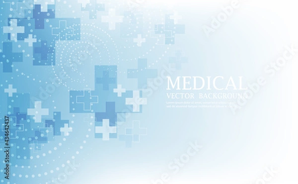 Obraz Vector medical background.Geometric cross shape