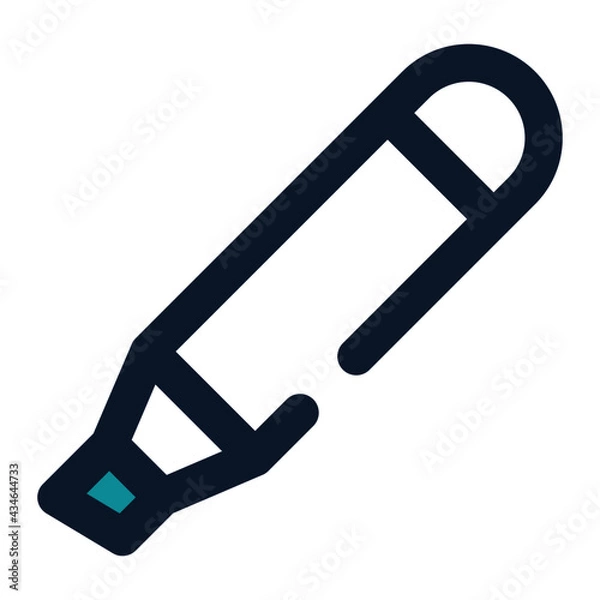 Fototapeta icon marker for study using filled line style and blue color