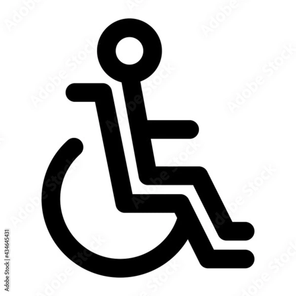 Fototapeta icon wheelchair using line style