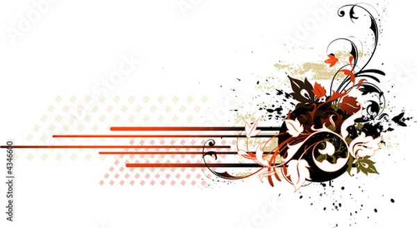 Obraz Floral banner. Vector illustration