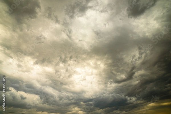 Obraz Dramatic Sky On Bed Weather day