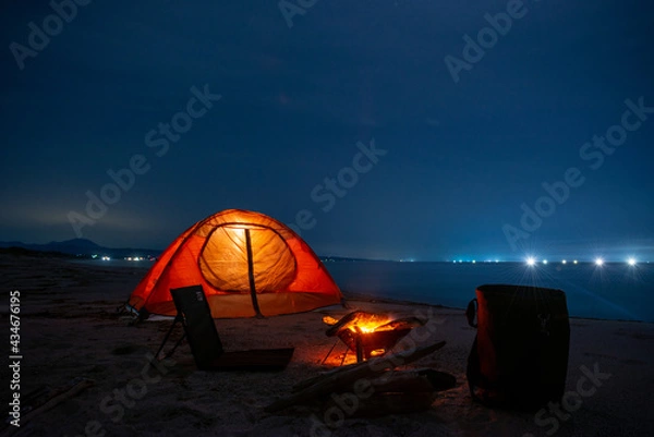 Fototapeta ビーチキャンプ