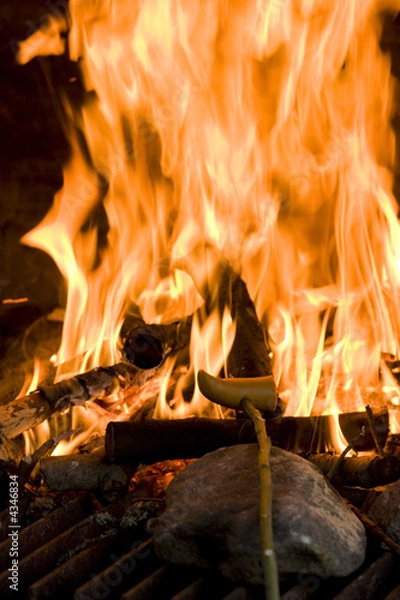 Obraz bonfire at night background