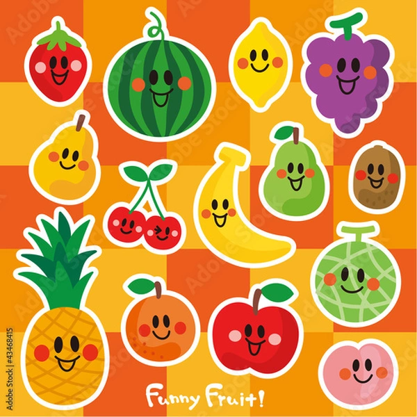 Obraz 笑顔の果物たち